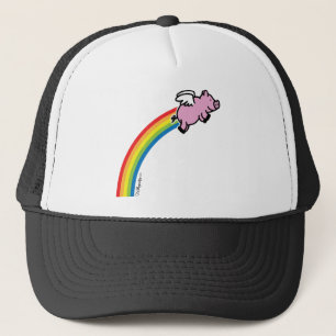 Fliegen-Schwein-Regenbogen Truckerkappe