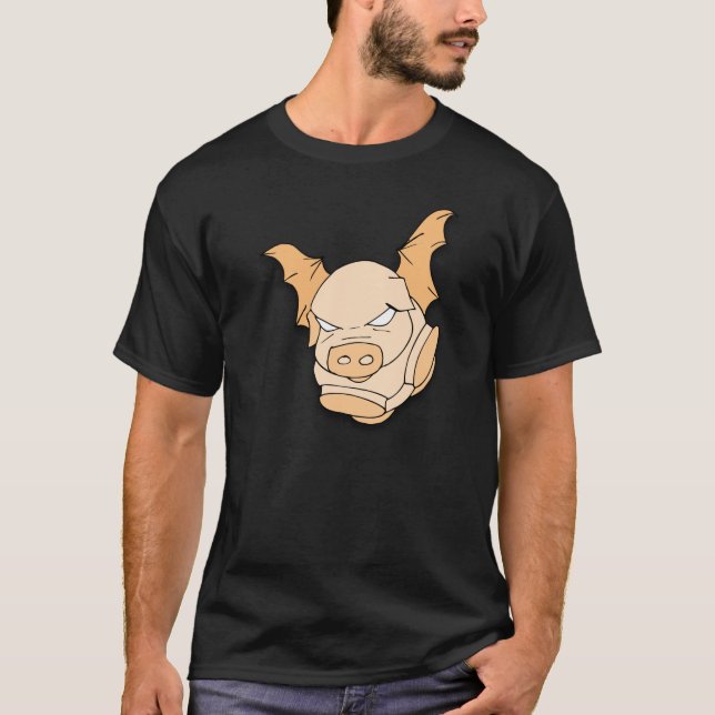 Fliegen-Schwein T-Shirt (Vorderseite)