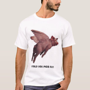 Fliegen-Schwein-T - Shirt