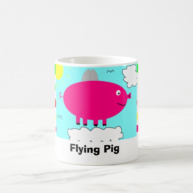 Fliegen-Schwein Tasse (Mittel)