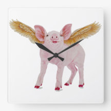Fliegen-Schwein-Uhr