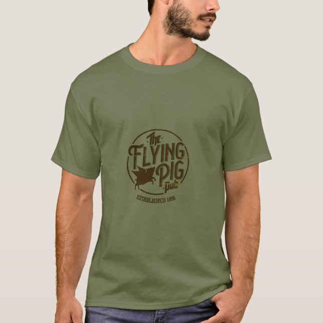 Fliegen-Schweinpub-Shirt T-Shirt (Vorderseite)