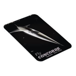 Fliegen Sie Concorde im Vintage-Stil-Reiseposter Magnet