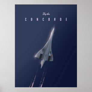 Fliegen Sie das Concorde Travel Poster