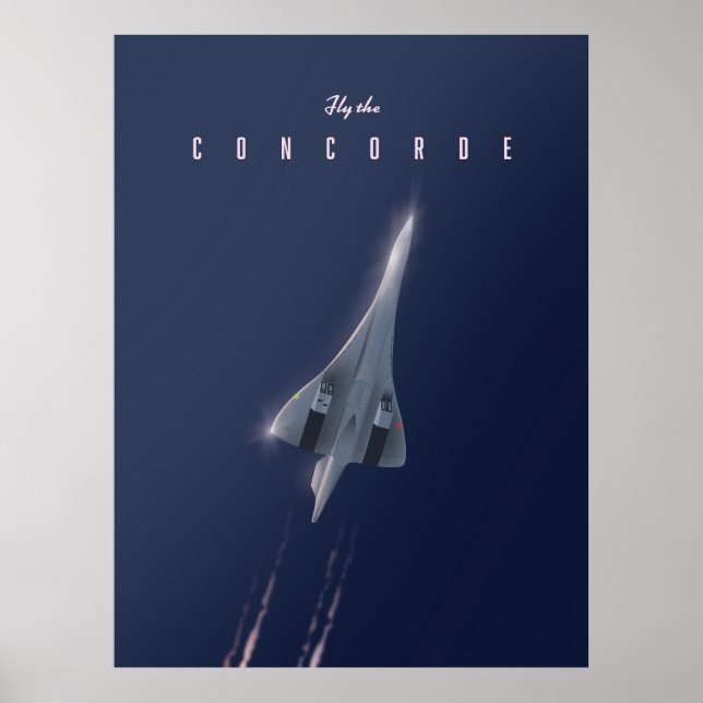 Fliegen Sie das Concorde Travel Poster (Vorne)