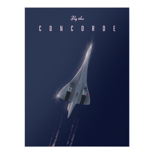 Fliegen Sie das Concorde Travel Poster (Vorderseite)