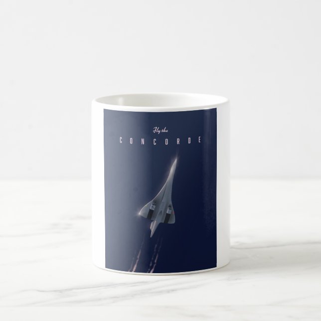 Fliegen Sie das Concorde Travel Poster Kaffeetasse (Mittel)