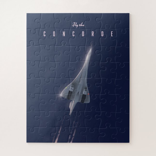 Fliegen Sie das Concorde Travel Poster Puzzle (Vertikal)