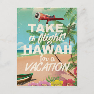 Fliegen Sie! Hawaii für einen Urlaub Postkarte