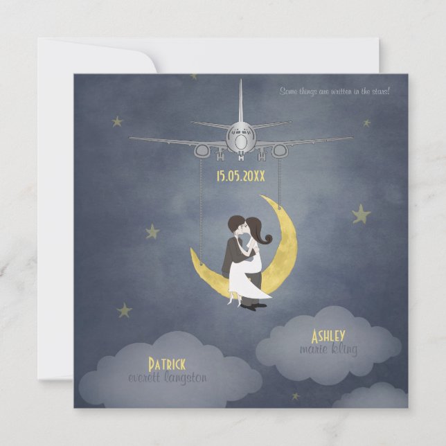 Fliegen Sie mich zum Mond 2 Einladung (Vorderseite)