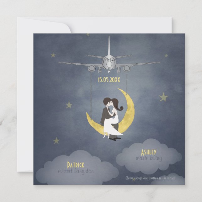 Fliegen Sie mich zum Mond 2 Einladung (Vorderseite)