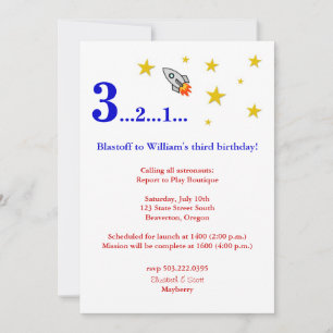 Fliegen Sie mich zum Mond für meinen Geburtstag Einladung