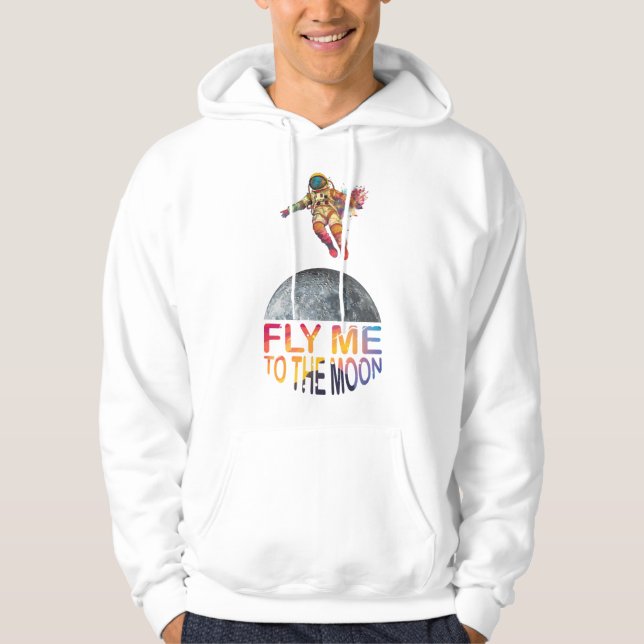 Fliegen Sie mich zum Mond Hoodie (Vorderseite)