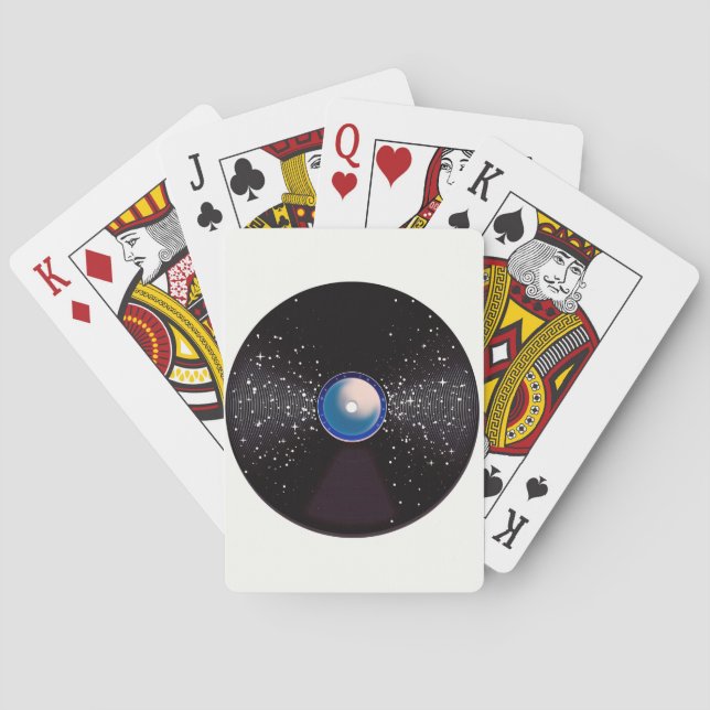 Fliegen Sie mich zum Mond Spielkarten (Rückseite)