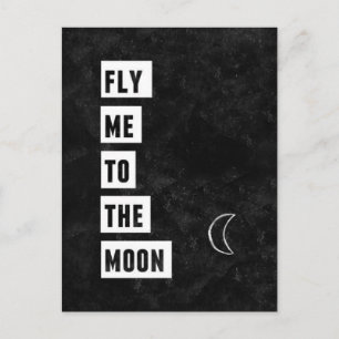 Fliegen Sie mich zur Mondpostkarte Postkarte