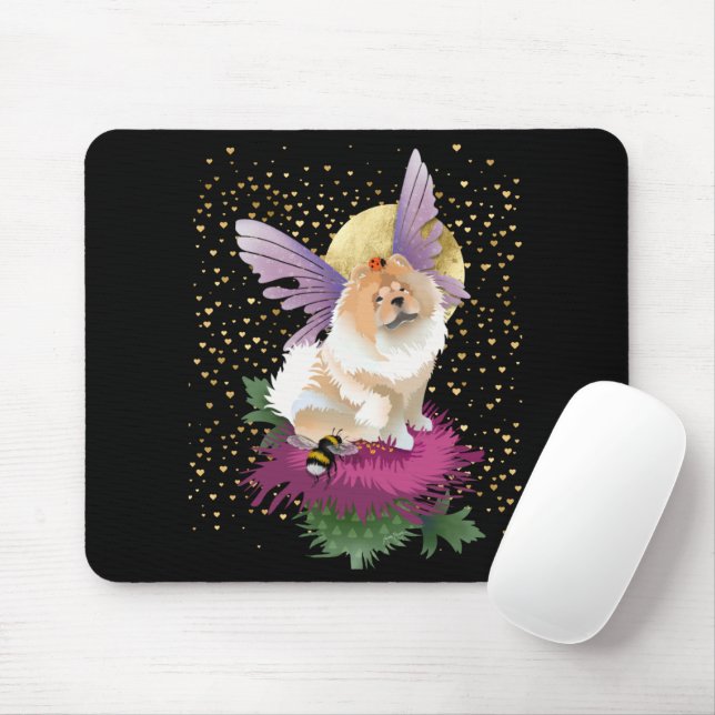 FLIEGEN SIE MIR ZUM MOON Chow Mousepad (Mit Mouse)