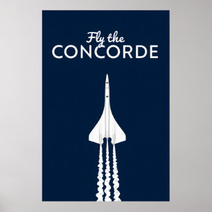 Fliegen Sie mit dem Concorde, dem ikonischen Übers Poster