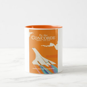 Fliegen Sie mit der Concorde Zweifarbige Tasse