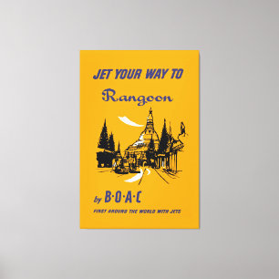 Fliegen Sie nach Rangoon - XL Leinwanddruck