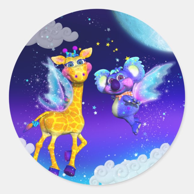 Fliegen Sie weg mit mir Aufklebern Runder Aufkleber (Vorderseite)