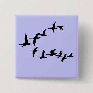 Fliegen-Südgans-Knopf Button