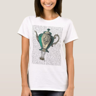 Fliegen-Teekanne 1 grün und gelb T-Shirt
