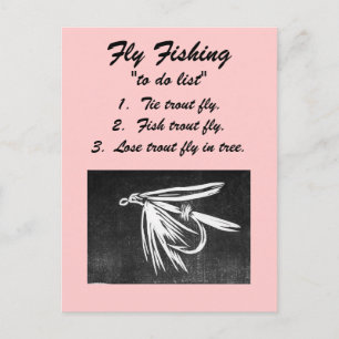 Fliegen "To do list" Postkarte