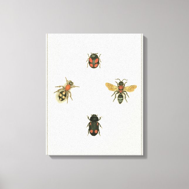 Fliegen und Käfer von Vision Studio Leinwanddruck (Vorderseite)