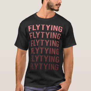 Fliegen von rotem Text T-Shirt