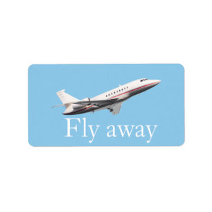 Fliegen weg adressaufkleber