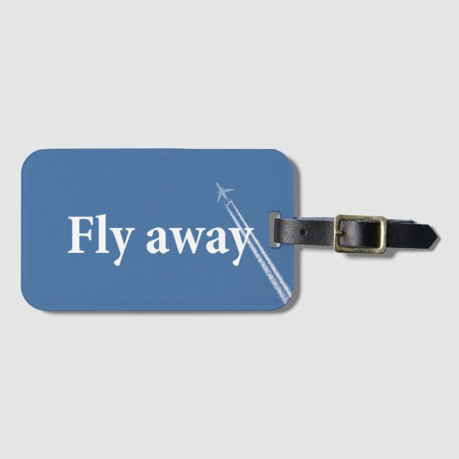 Fliegen weg gepäckanhänger (Vorderseite (Horizontal))