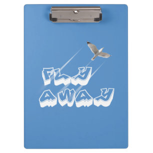Fliegen weg klemmbrett