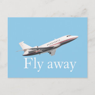 Fliegen weg postkarte