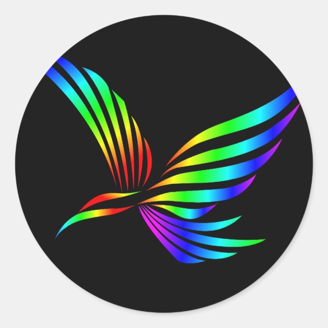 Fliegen weg runder aufkleber (Vorderseite)