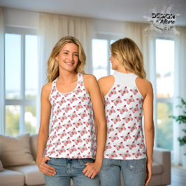 Fliegen weg, um glücklich zu sein, Pink Shiny Butt Tanktop