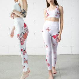 Fliegen weg, um glückliche, rosa Leggings zu sein
