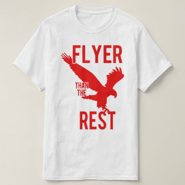 Fliegen wie ein Adler rot/weiß T-Shirt (Design vorne)