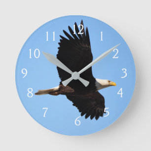 Fliegen wie ein Adler Runde Wanduhr