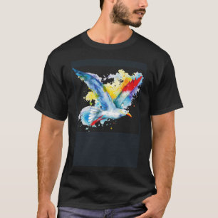Fliegen wie ein bemalter Seagull T-Shirt