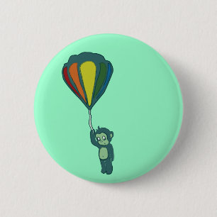 Fliegenaffe: Heißluftballon Button