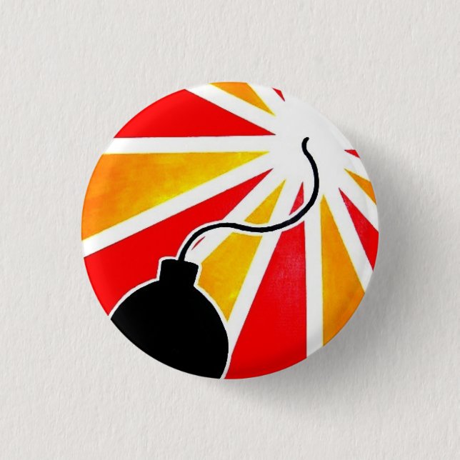 Fliegenbombe Button (Vorderseite)