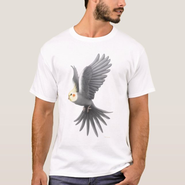 Fliegencockatiel-Papageien-T - Shirt (Vorderseite)