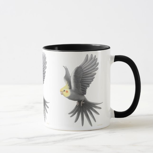 Fliegencockatiel-Tasse Tasse (Rechts)