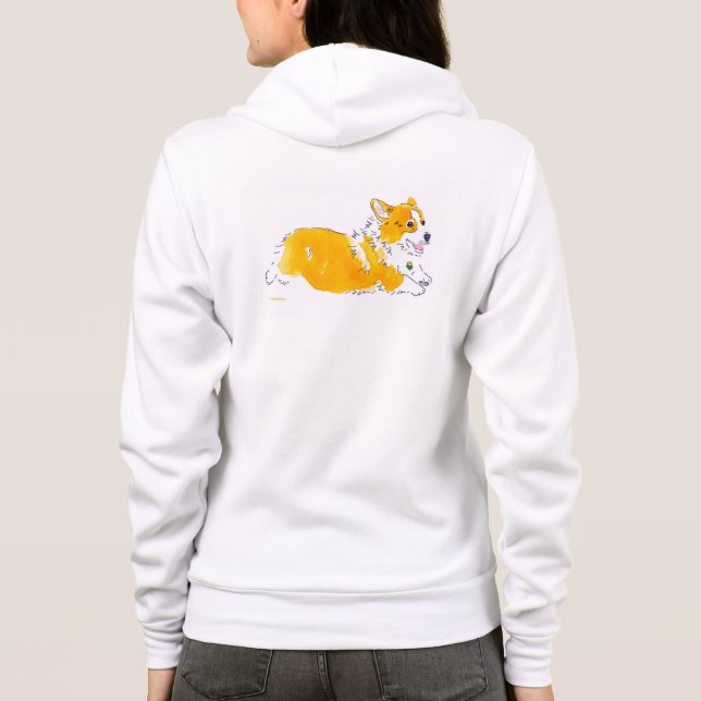 FliegenCorgiHoodie Hoodie (Rückseite)