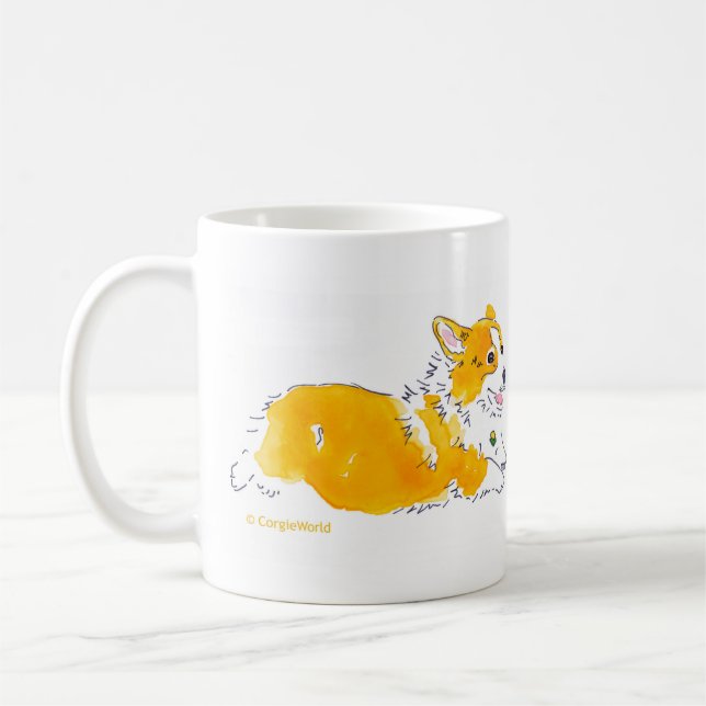 Fliegencorgis-Tasse Tasse (Links)