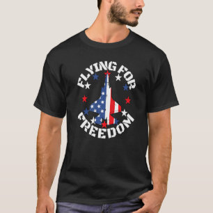 Fliegend für die Freiheit Amerikanischer Flagge Je T-Shirt