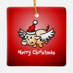 Fliegend Weihnachtsfeiertag Keramik Ornament
