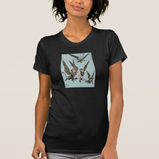 Fliegende Affen Farbe T-Shirt