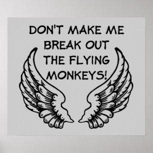 Fliegende Affen Lustiges Poster Humor