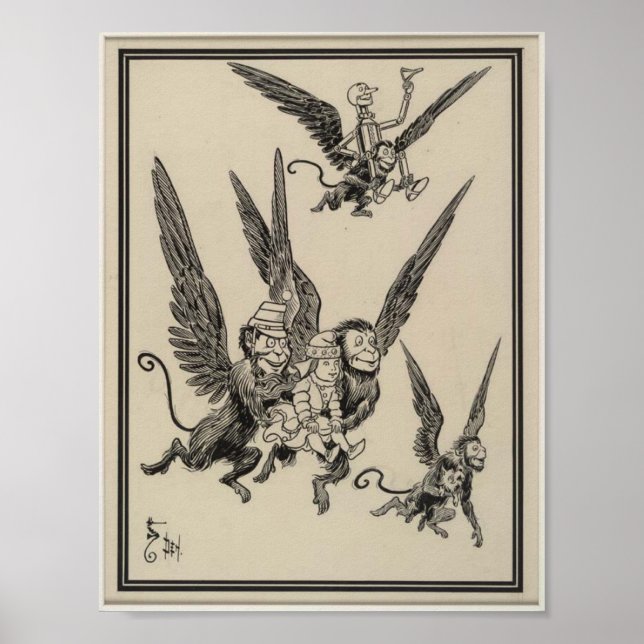 Fliegende Affen Poster (Vorne)